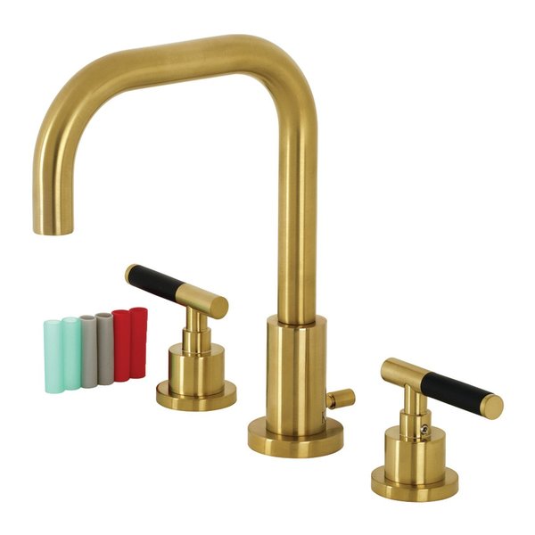 Fauceture FSC8933CKL Kaiser Widespread Bathroom Faucet W/ Brass Pop-Up, Brass FSC8933CKL